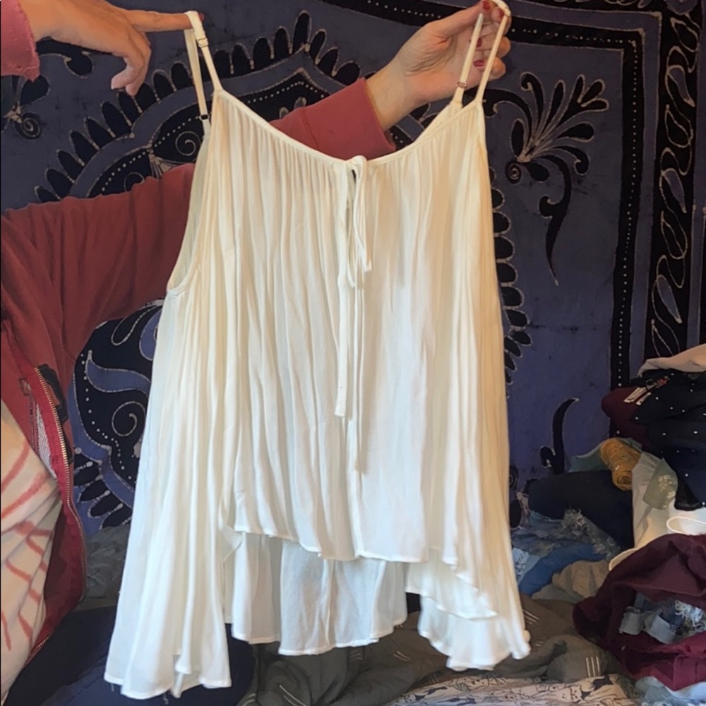 Off the shoulder tank top.